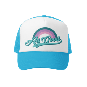 Kids Trucker Hat - All Good in Aqua