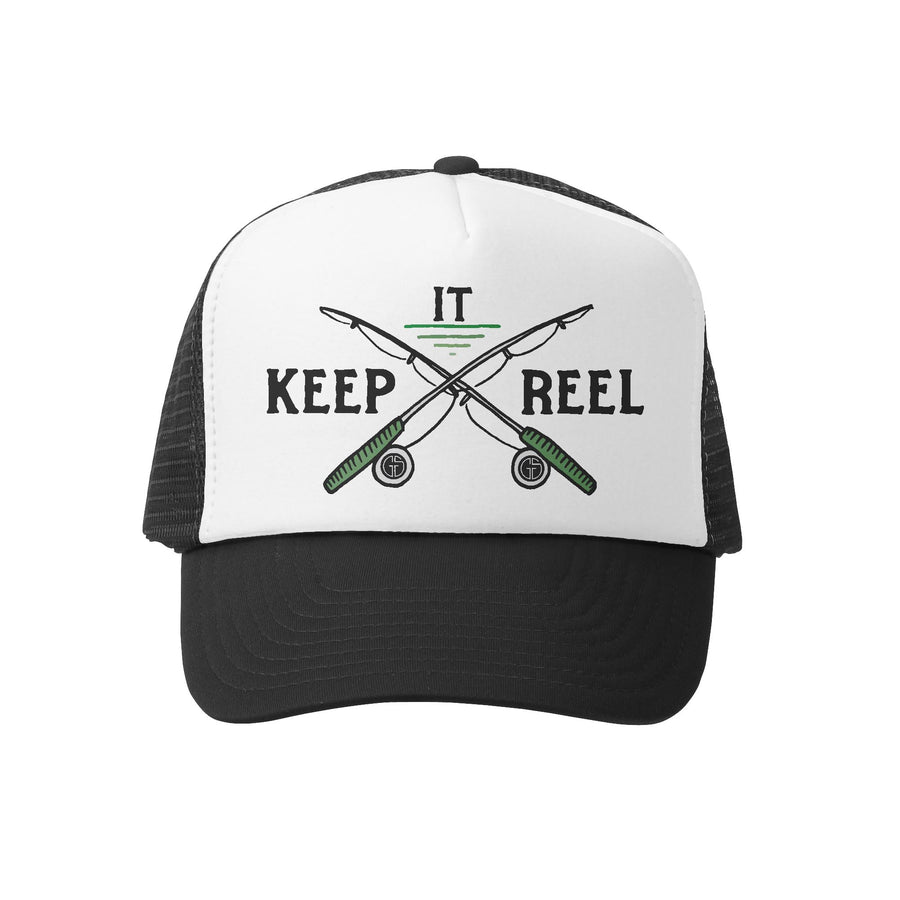 Grom Squad Kid's Trucker Hat - Black & White - Keep It Reel