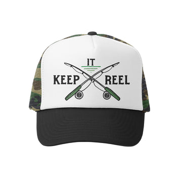 Grom Squad Kid's Trucker Hat - Camo & White - Keep It Reel