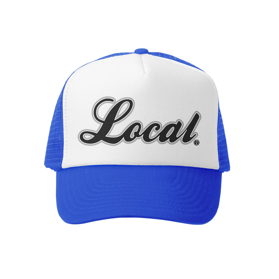 Grom Squad Kid's Trucker Hat - Royal & White - Local