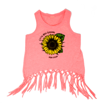 Grom Squad Little Miss Sunshine Tank Top in Flamingo