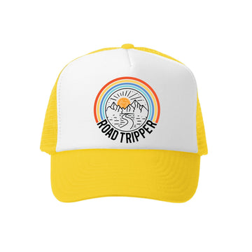 Kids Trucker Hat - Road Tripper in Yellow and White